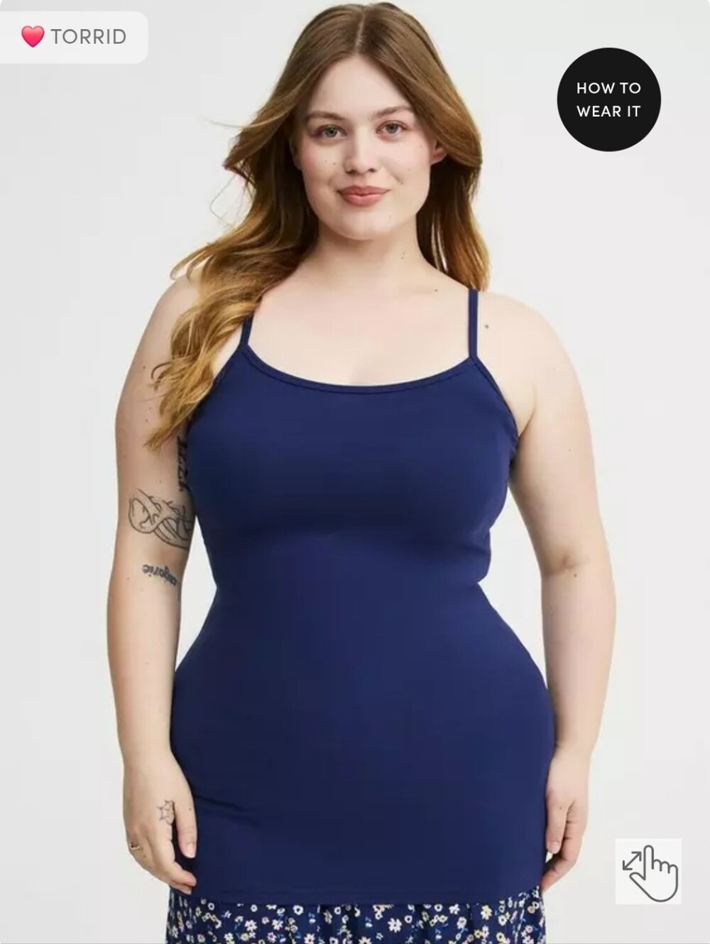Torrid NWOT Foxy Tunic Cami - Medievel Blue - Size 0